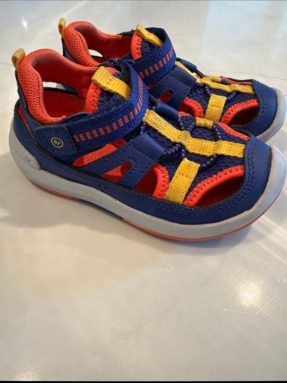 Stride Rite Navy, Orange & Yellow Boys' Active Sandals